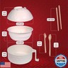 Ramen Bowl Microwavable, 2 Sets Microwave Noodle Bowl With Strainer, Ramen Noodle Cooker Microwave, Wheat Fiber Set With Chopsticks Spoonand Fork, Dorm Room Essentials (Black and Beige)