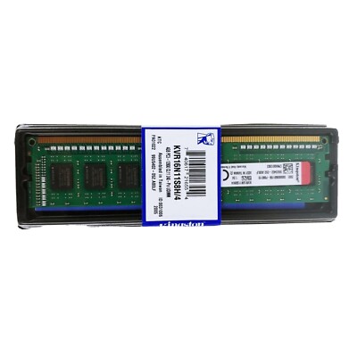 New Kingston ValueRAM 4GB 1600MHz DDR3 Non - ECC CL11 DIMM SR x8 STD Height 30mm