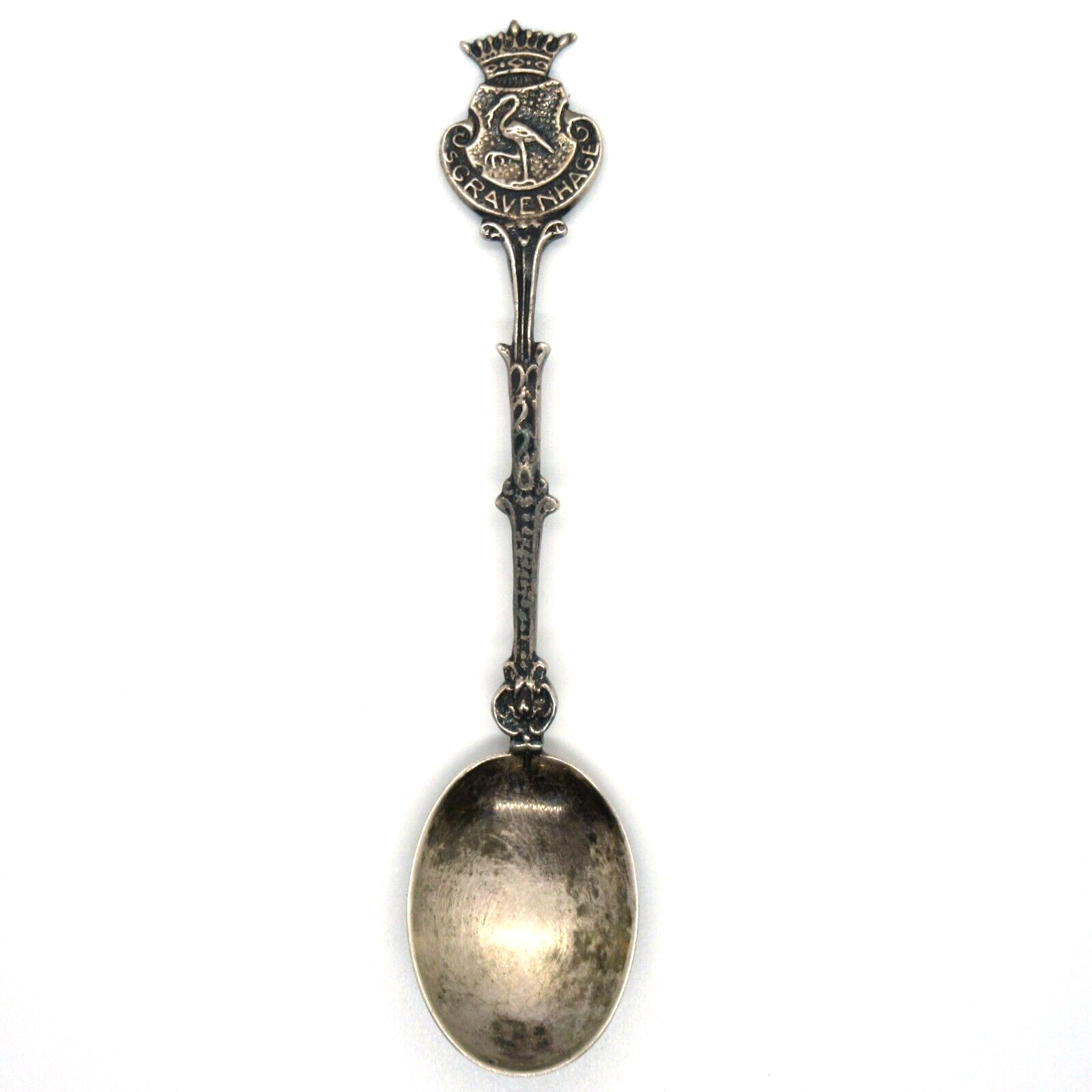Andenkenlffel aus Silber DEN HAAG Wappen s'Gravenhage Silver Souvenir Spoon