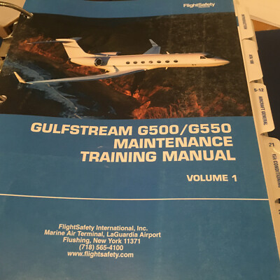 Gulfstream G500 & G550 Maintenance Training Manuals, a 2 Vol. Set