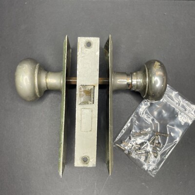 Vintage c1950s Stainless Steel Door Knob Industrial Heavy Duty Exterior Knob C01