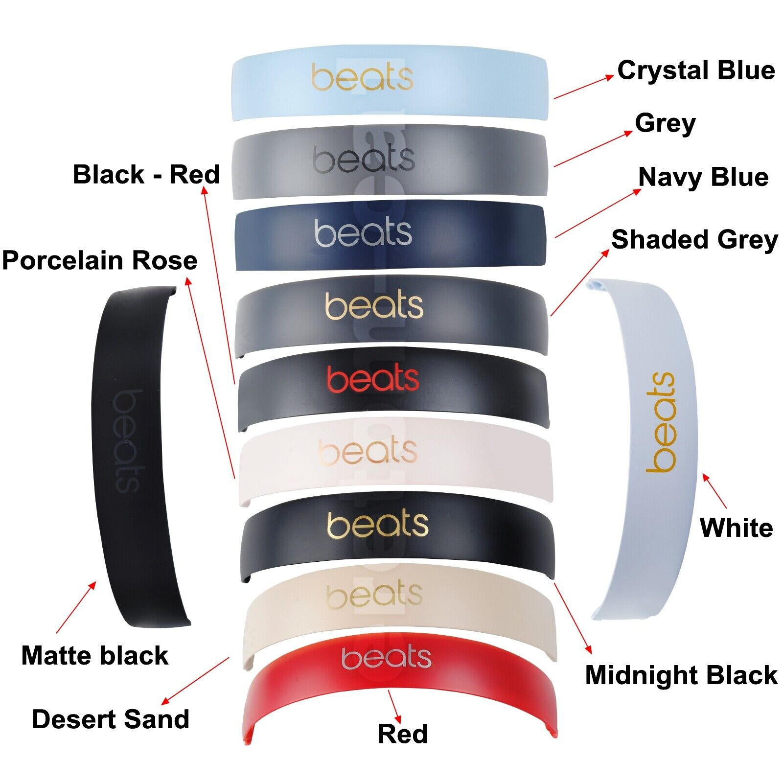 OEM Headband Beats By Dre STUDIO 3 3.0 Wireless Hinge Connector Panel Ear Pads