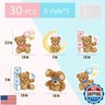 30pcs Bear Gender Reveal Decorations Cupcake Toppers Bear Gender Reveal Cake Decorations Boy Girl Twins Baby Shower
