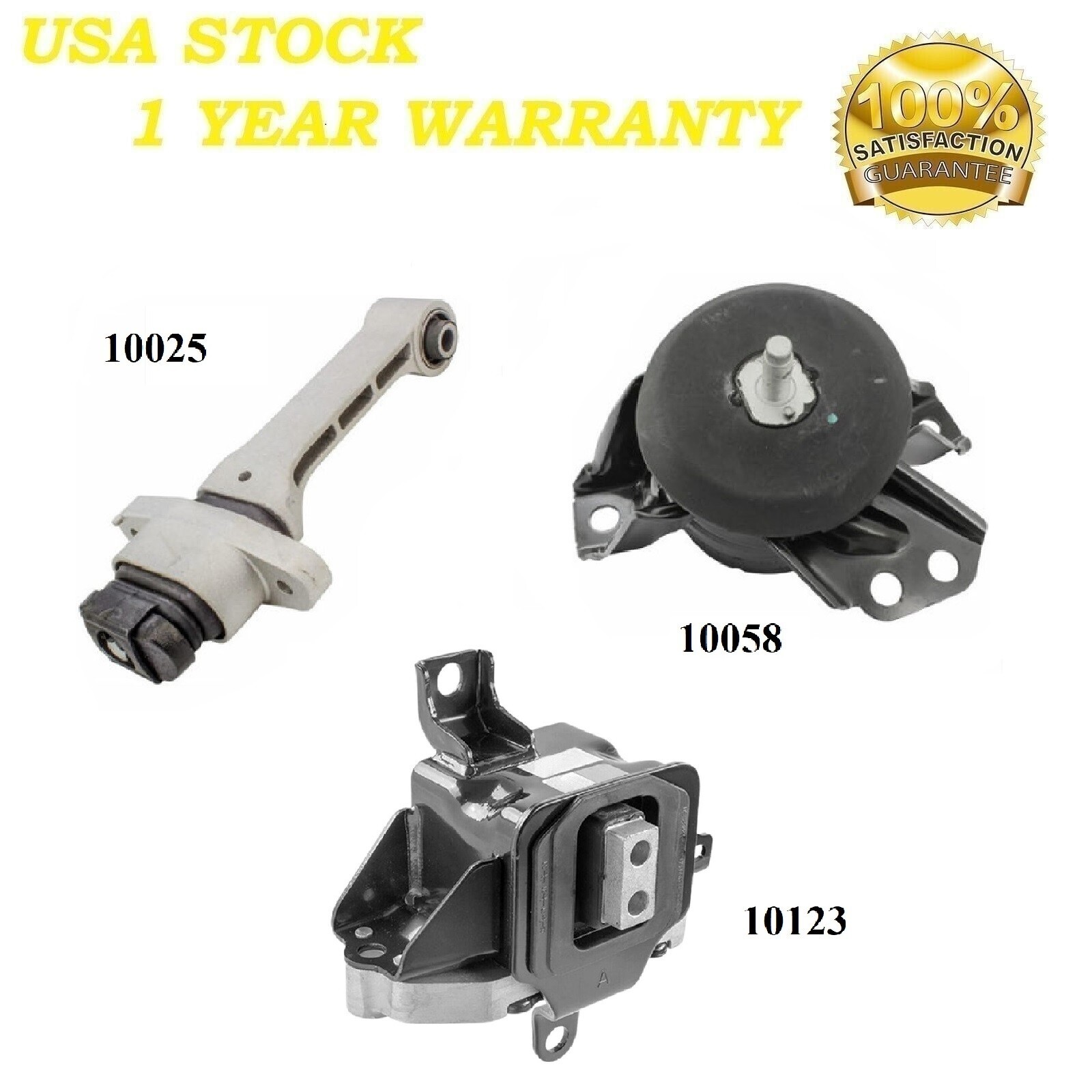 3 PCS MOTOR & TRANS MOUNT FIT HYUNDAI TUCSON 1.6L 2.0L & 2.4L