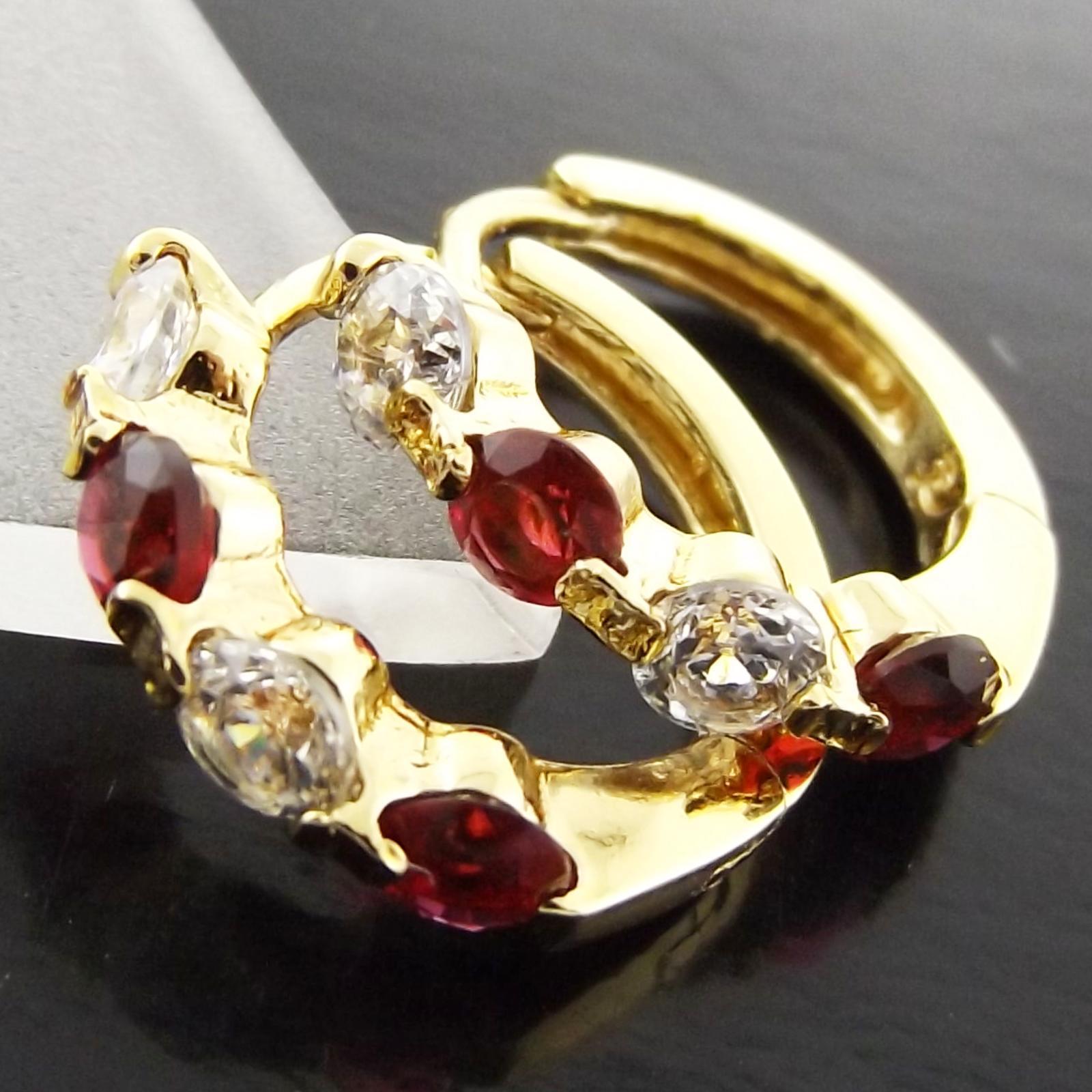 Ruby Hoop Fashion Earrings