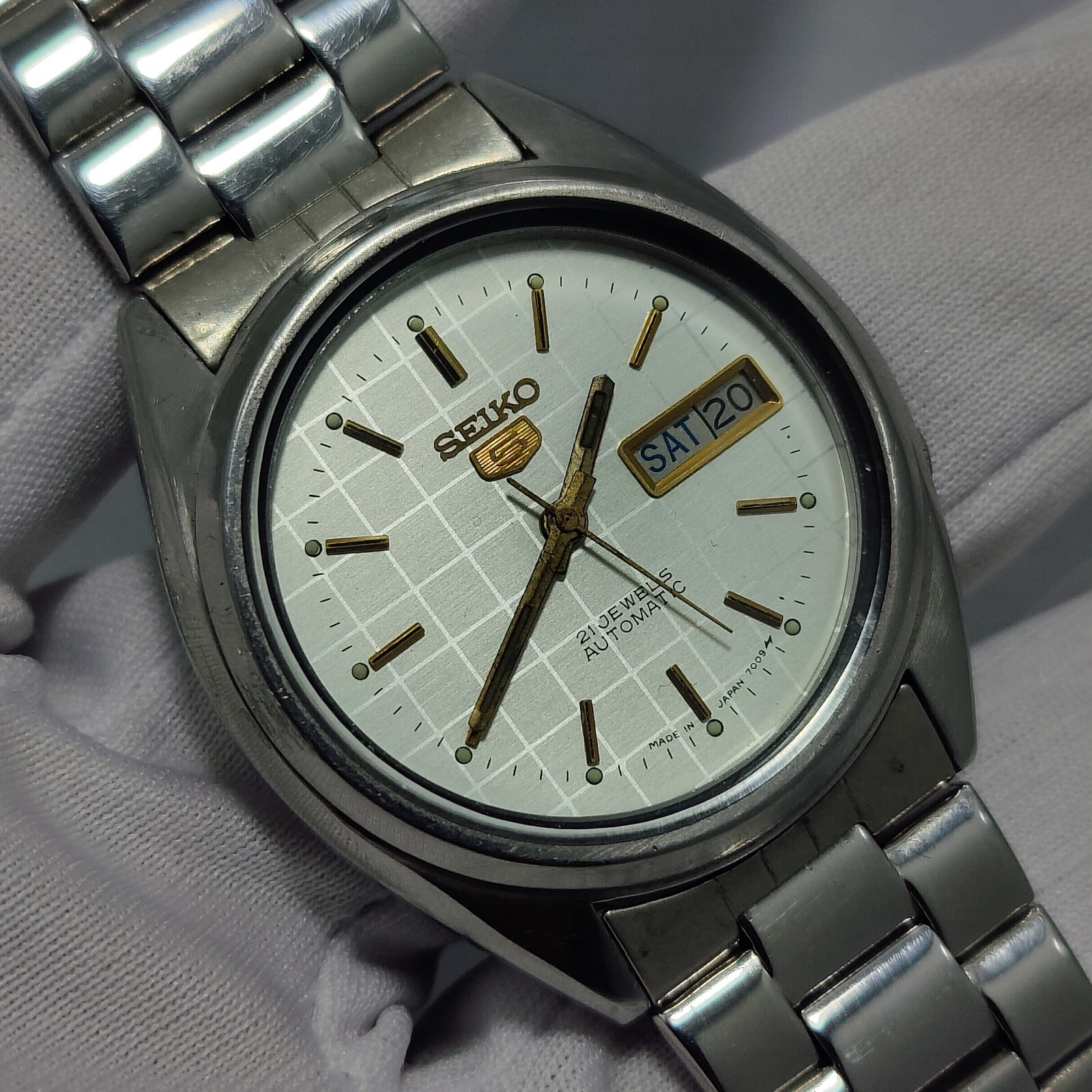 SEIKO 5 セイコーファイブ 7009-3041 自動巻き 17石 デイデイト 