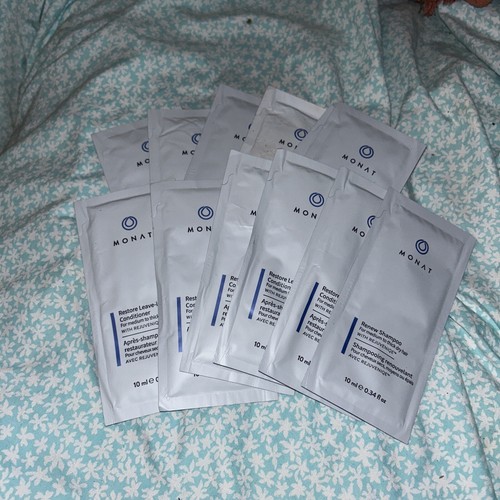MONAT  Grow New Hair Sample Set  Restore Leave In Conditioner 12 Full Sz Samples