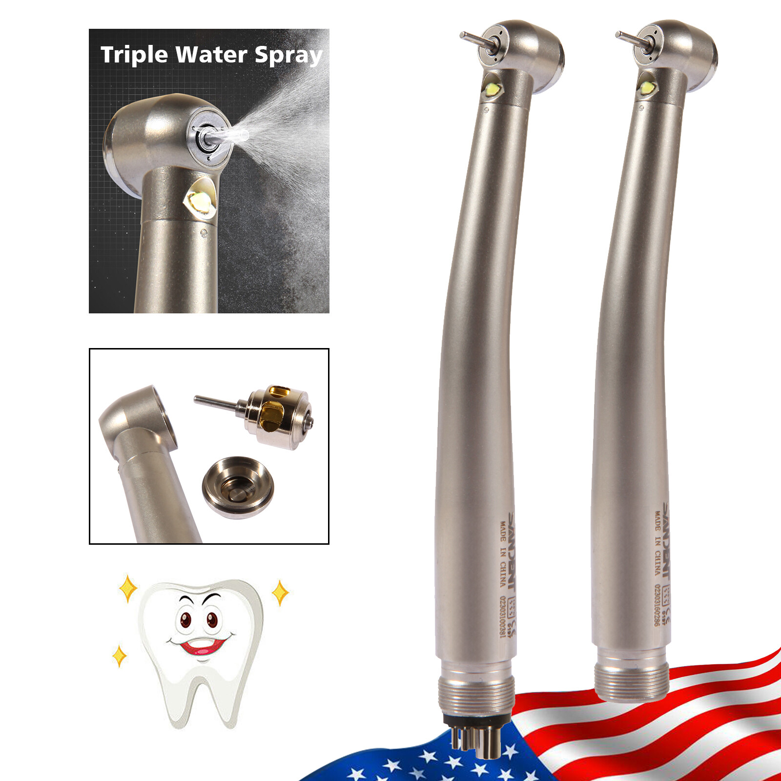 Turbina LED 2/4 orificios con pieza mano de alta velocidad dental NSK Style