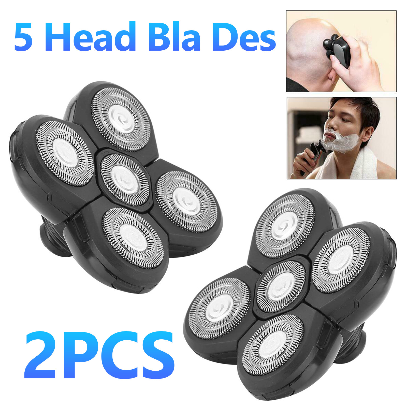 2Pcs 5 Head Blade Beard Shaving Cutter Replacement For Electric Razor Shaver