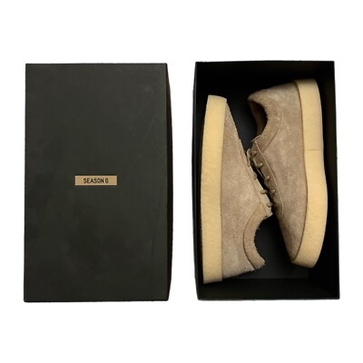 Kanye West Yeezy Season 6 Taupe Suede Low Top Shoe 43