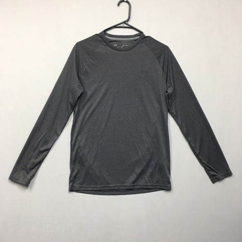 

Рубашка Under Armour Velocity LS, мужской размер, маленький активный серый топ с длинными рукавами #970, Under Armour Velocity