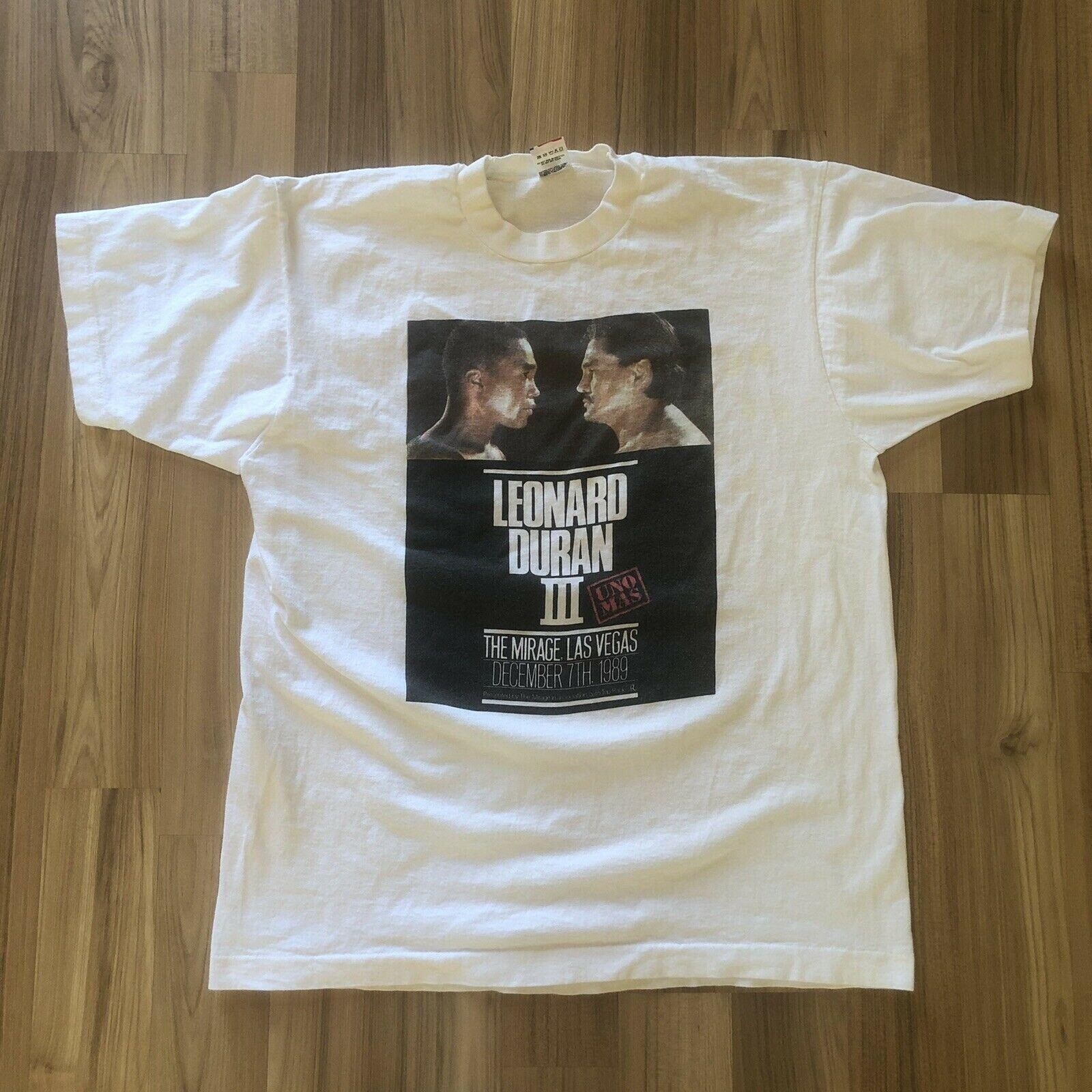 激レア 80s ビンテージ レナード vs デュランIII ボクシングTシャツ Vintage SUGAR RAY LEONARD vs. ROBERTO DURAN III Uno Mas