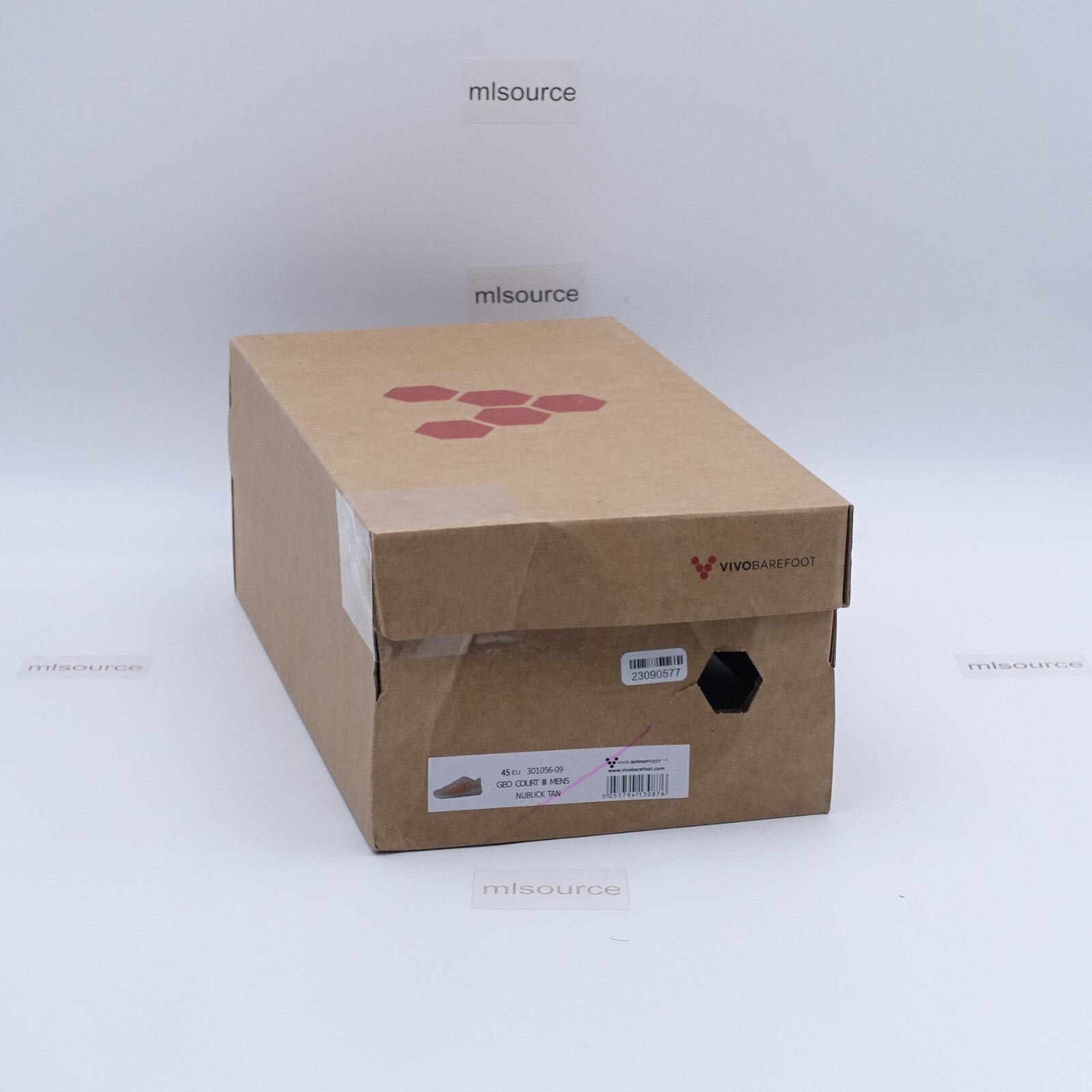 Vivobarefoot Men's Geo Court III Minimalist Leather Sneakers 301056-09 Tan