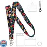 Lanyards for ID Badges and Keys, Cute Teacher Lanyard with Insert Pen Bag and Glasses Holder, Breakaway Safety Neck Lanyard for Women, Nurses, School Staff