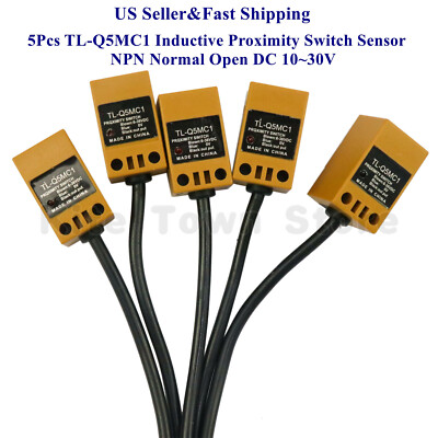 5Pcs TL-Q5MC1 Inductive Proximity Switch Sensor NPN Normal Open DC 10~30V US  
