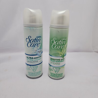 Gillette Satin Care Ultra and Sensitive Skin Shaving Cream 7oz cans