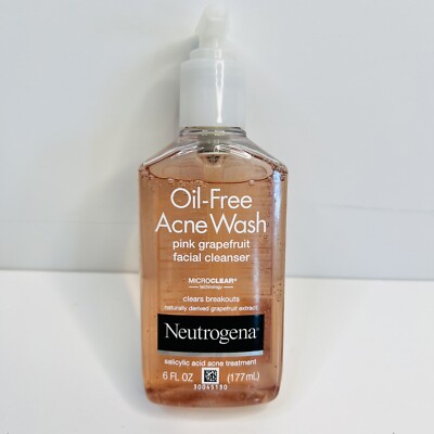 Neutrogena Oil-Free Pink Pore Cleansing Acne Wash and Daily Liquid Facial...