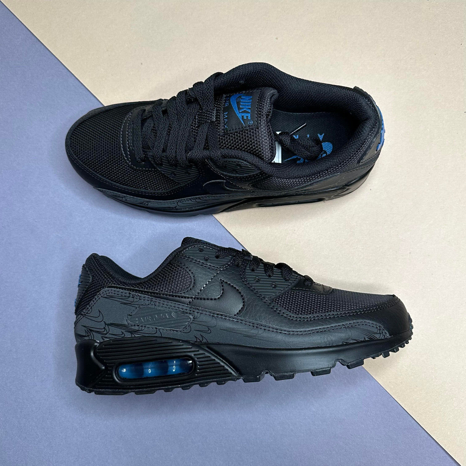 Nike air max store 90 black and blue