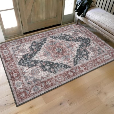 Collive Indoor Door Mat Retro Floor Mat Non Slip Washable Doormat Large Size ...