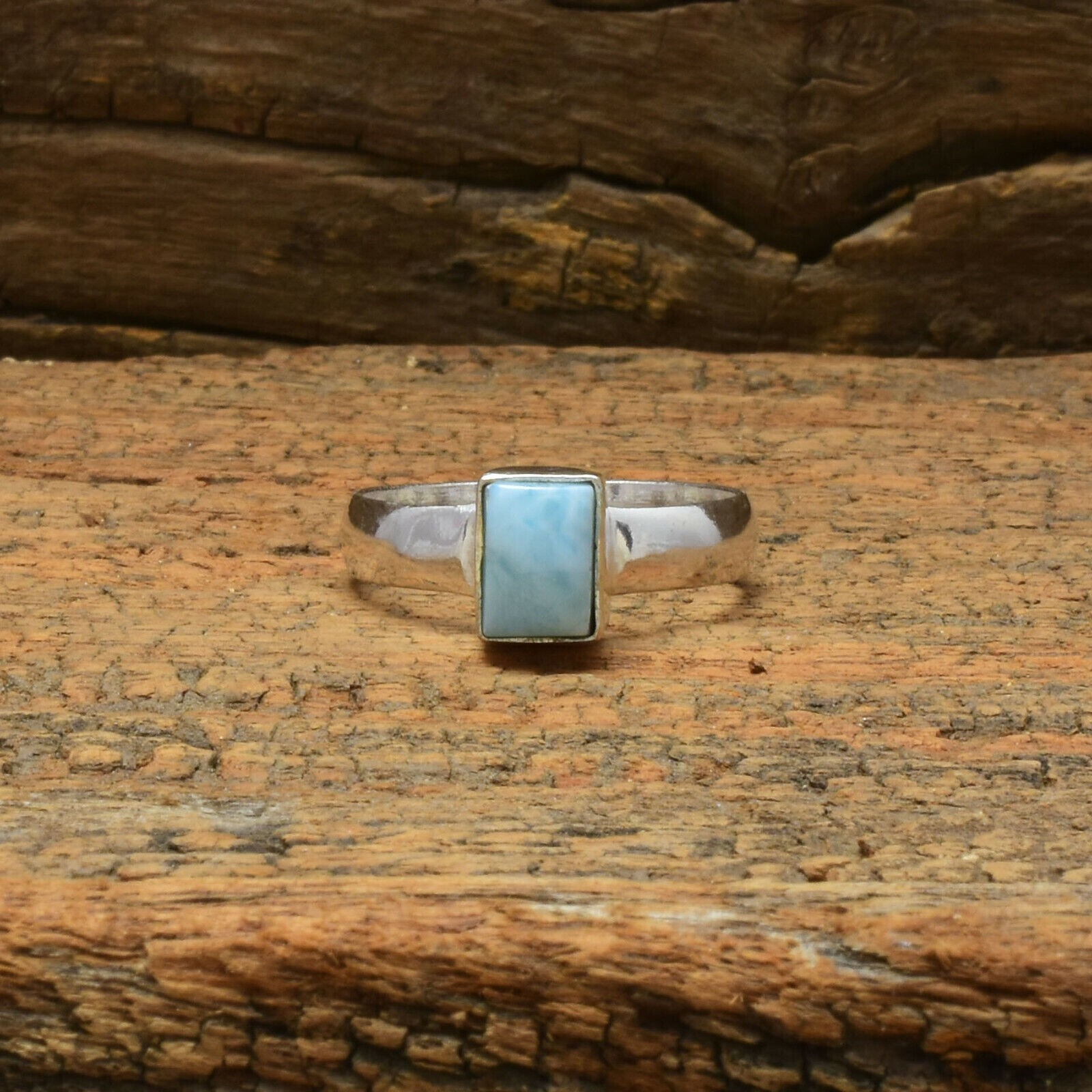 Lovely Larimar Stone Handmade 925 Sterling Silver Statement Lovely Larimar Stone Handmade 925 Sterling Silver Statement