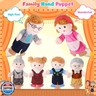 6 Pcs Family Hand Puppets 12 Inch Grandparents, Mom and Dad, Brother and Sister Plush Hand Puppet Toys Role-Play Toy Puppets for Kids Storytelling Imaginative Pretend Play Teaching Preschool(6 Family D)