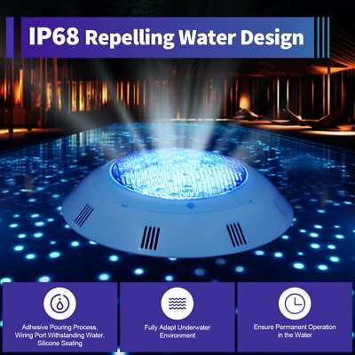 RGB Swimming LED Pool Lights underwater light IP68 Waterproof Lamp Spa AC12V 45W