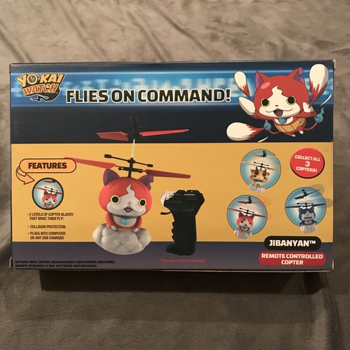 NEW in Box Remote Controlled Helicopter Yo-Kai Watch Jibanyan Flies on Command!