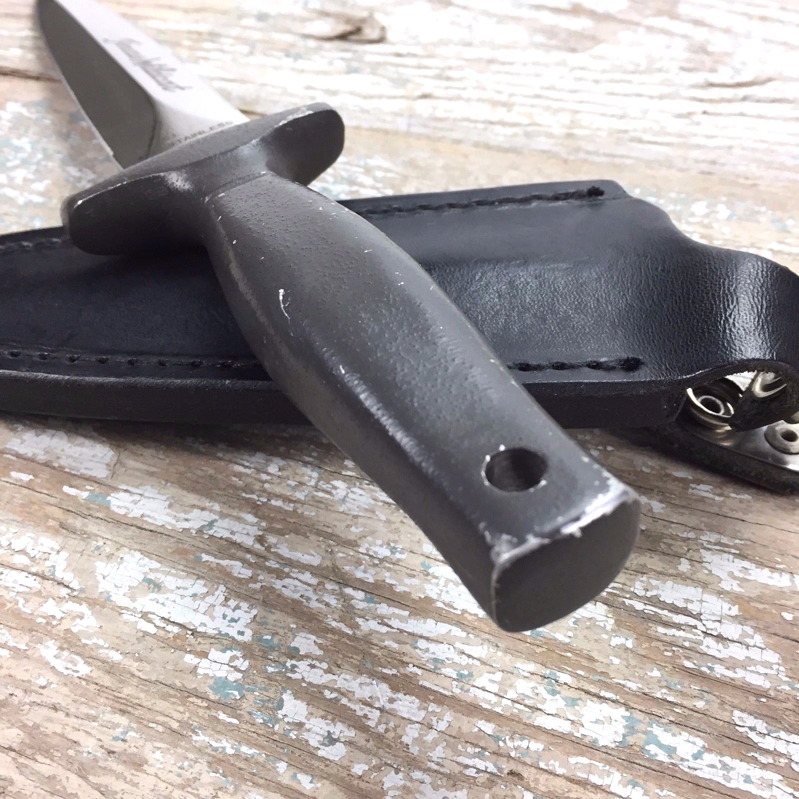 Vtg TEXAS WILDCAT Cowboy Boot Knife with Sheath Clip, Fixed Blade Dagger JAPAN