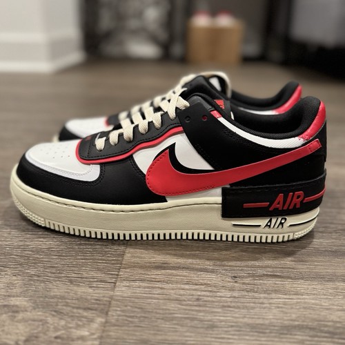 NIKE W AF1 SHADOW SUMMIT WHITE/UNIVERSITY RED-BLACK-WHITE