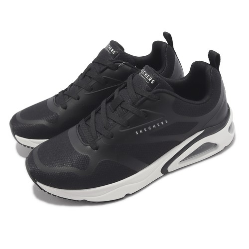 Мужские повседневные туфли Skechers Tres-Air Uno-Revolution-Airy Black White 183070-BLK