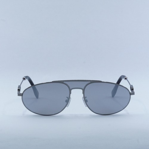 Pre-owned Fendi Fe40072u 14c Light Ruthenium/silver Mirror 57-17-140 Sunglasses Aut...