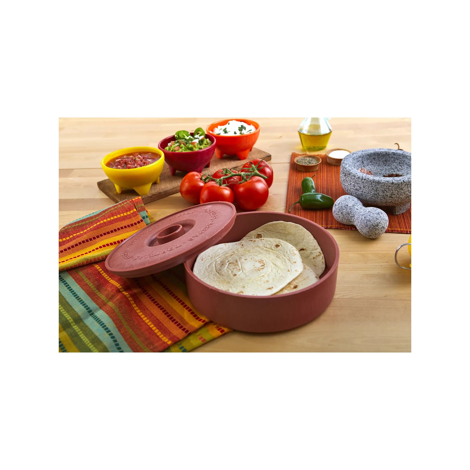 Imusa 8" Traditional Terracotta Microwave Safe Tortilla Warmer