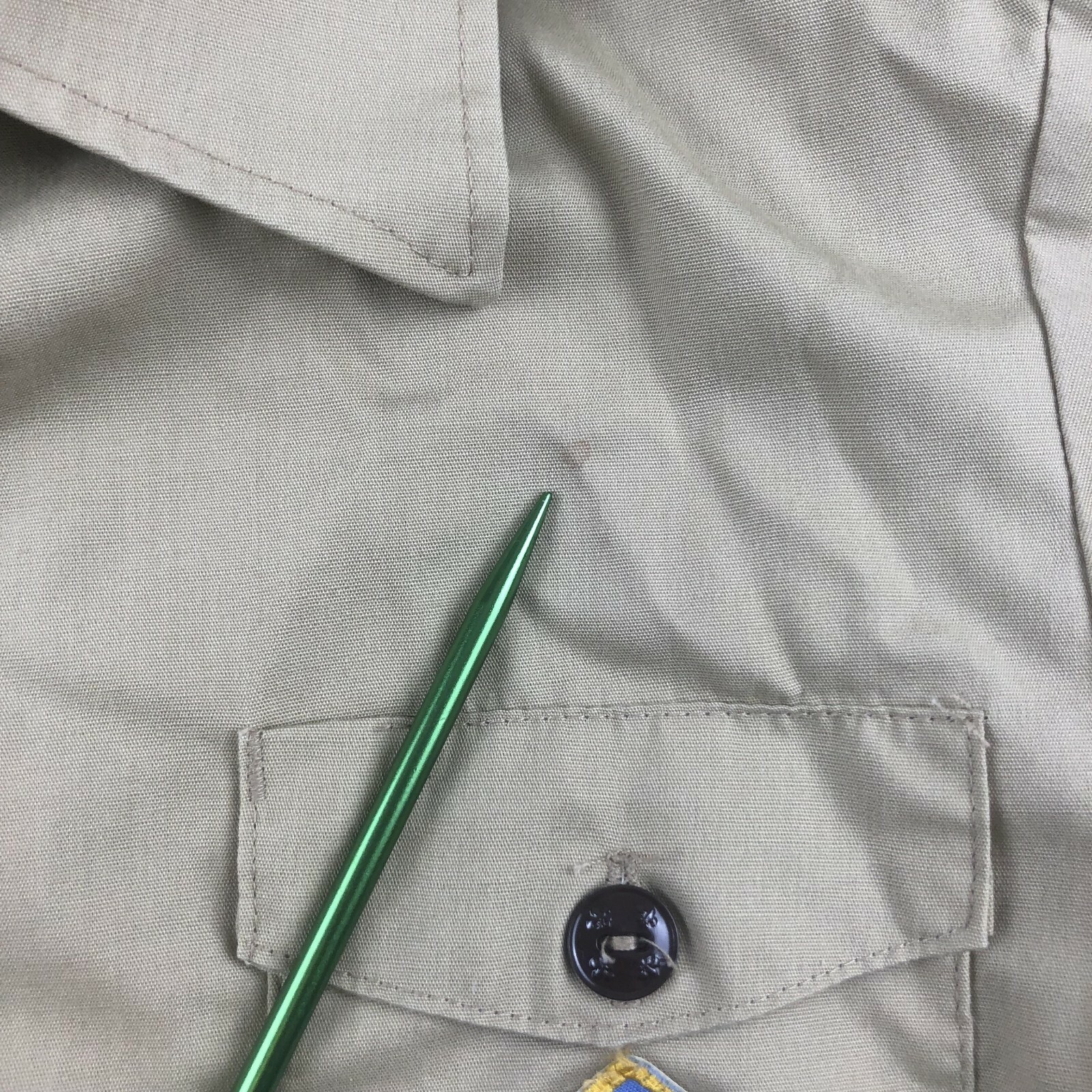 Boy Scouts of America Tan Short Sleeved Official Shirt Youth Size 12 K131