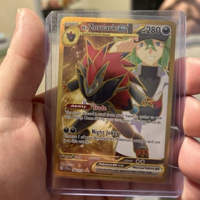 POKEMON N’S ZOROARK EX GOLD SECRET RARE 189/159 SV09 JOURNEY TOGETHER NM