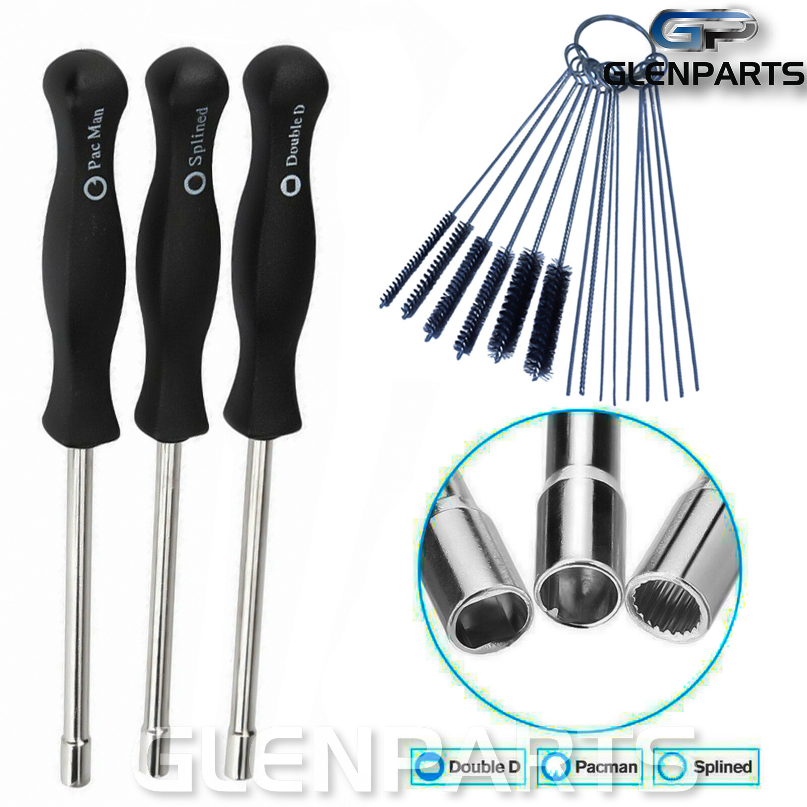 Carburetor Adjusting Service Tool Set Splined Pacman Double D 3 pcs Screwdriver