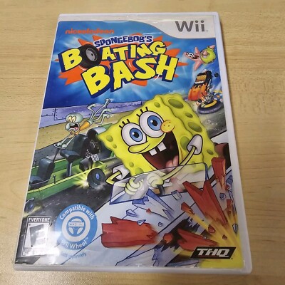 SpongeBob's Boating Bash (Nintendo Wii, 2010) W/Manual