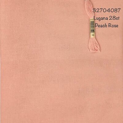 Cross Zweigart 28 count Lugana even weave Peach Rose 18 x 24 cross stitch