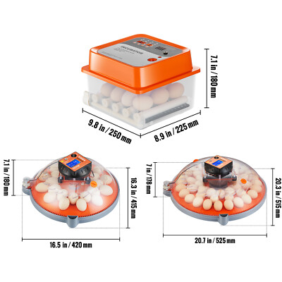 VEVOR Egg Incubator Incubators for Hatching Eggs Auto Turning 12, 24, 48 Eggs