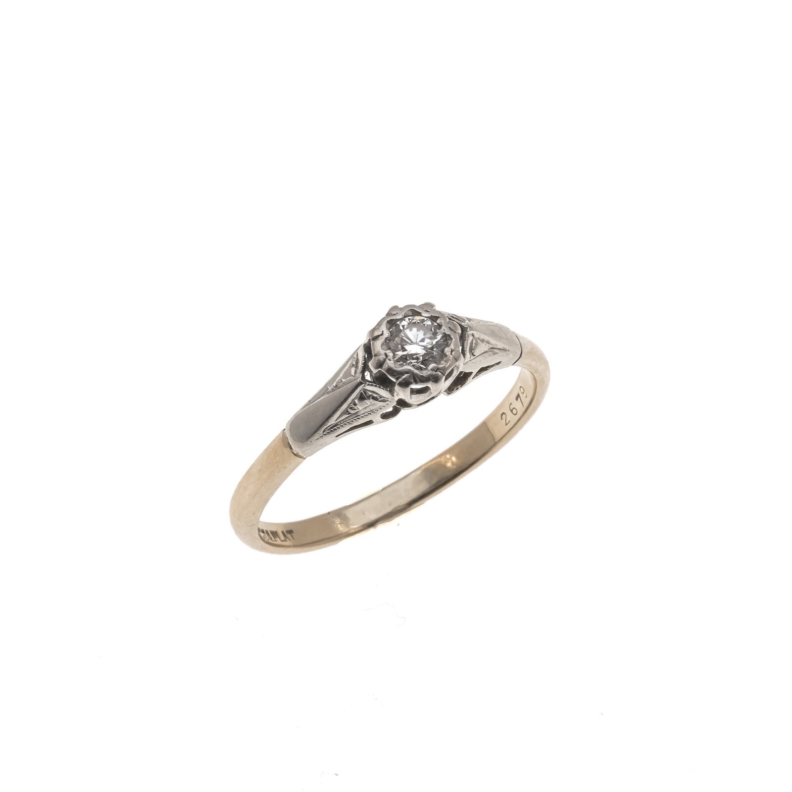 Everlasting - Art Deco 18K Platinum Solitaire Ring