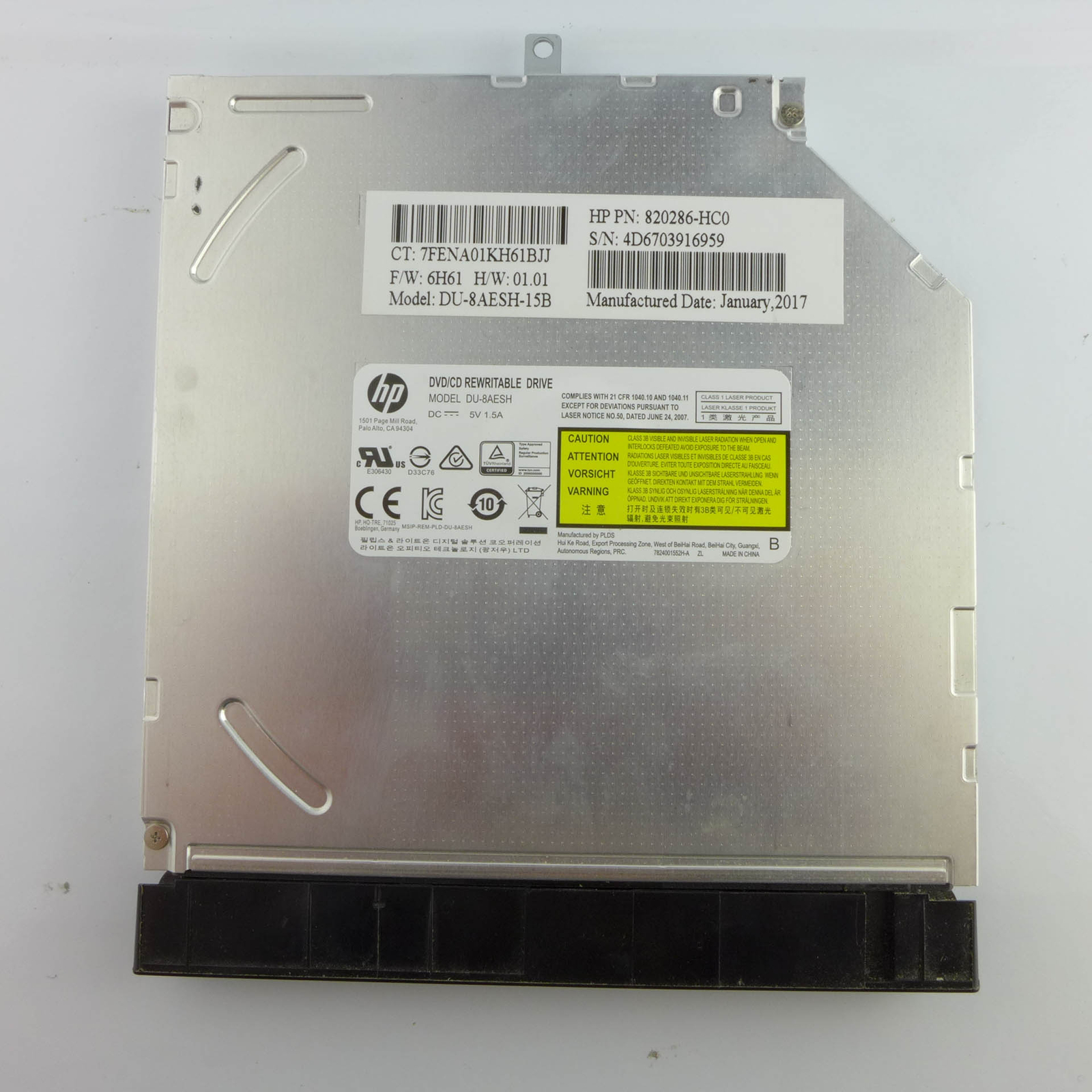 ORIGINAL HP 15-ba 15-ba047ng DVD Laufwerk DA-8AESH SATA CD LiteOn ✅