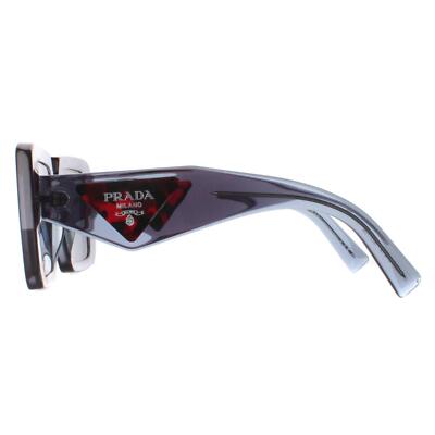 Pre-owned Prada Sunglasses Pr23ys 19o70b Transparent Graphite Dark Gray