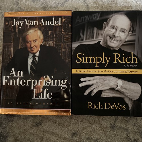 AMWAY Cofounders Signed Rich DeVoss-Jay Van Andel Books B27