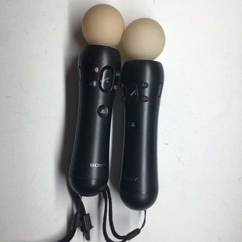 2 OEM Sony PlayStation Move Motion Controllers - Black (CECH