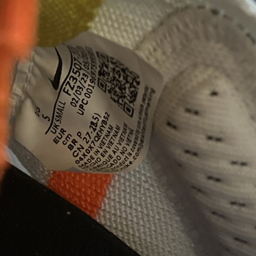 NIKE SIZE 9.5 - NIKE ISPA LINK AXIS LOW WHITE ORANGE