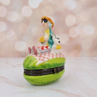 Hallmark Maxine ''I Love Food You Can Spit'' Watermelon Ceramic Trinket Box