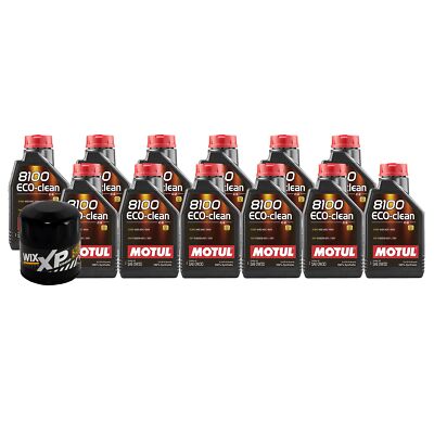 12L Motul 8100 ECO-CLEAN 0W-30 Wix XP Filter Motor Oil Change Kit API SN