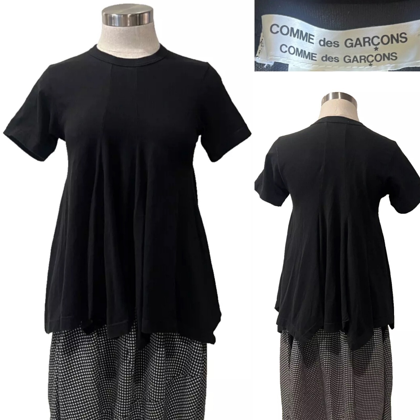 COMME des GARCONS Japan NWOT Black Trapeze Cotton Jersey Top COMME des GARCONS Japan NWOT Black Trapeze Cotton Jersey Top