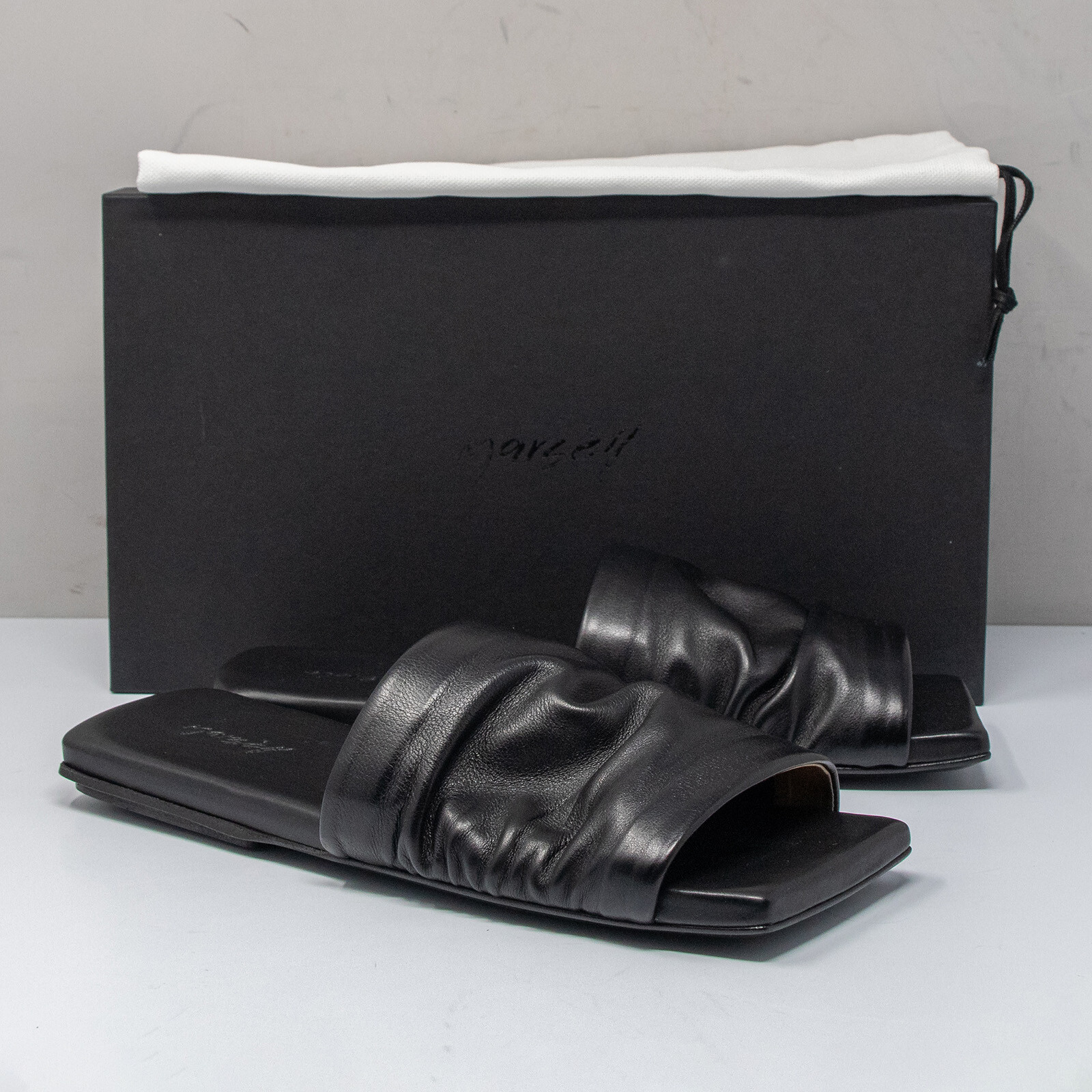 marsell 'Tavola’ sandals Marsèll Tavola Scalzato Black Leather Slide Sandals, Size