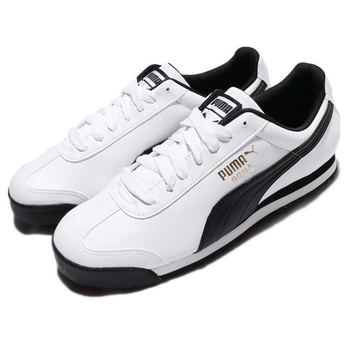 

Puma Roma Basic White Black Мужская классическая обувь Casual Lifestyle Кроссовки 353572-04, Белый, Roma Basic