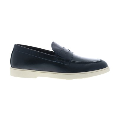 Мужские синие кожаные мокасины Bruno Magli Ezra MB4EZRN0 и слипоны Penny Shoes